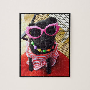 Miss Harley Black Pug Puzzle Legpuzzel
