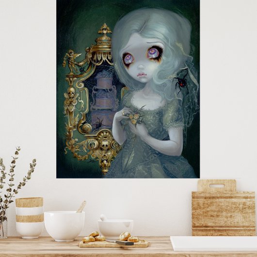 Miss Havisham ART PRINT Gothic Bride (Keuken)