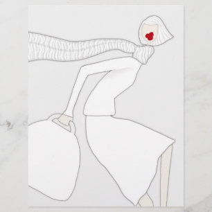 Miss Honey Winter Mode Kleur Kunst Flyer Papier