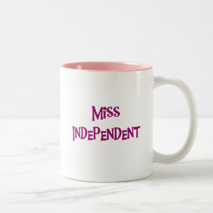 Miss Independent Tshirts en Gifts Tweekleurige Koffiemok
