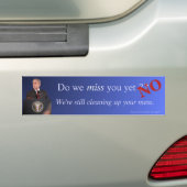 "Miss je al?" Bumpersticker. Bumpersticker (Op auto)