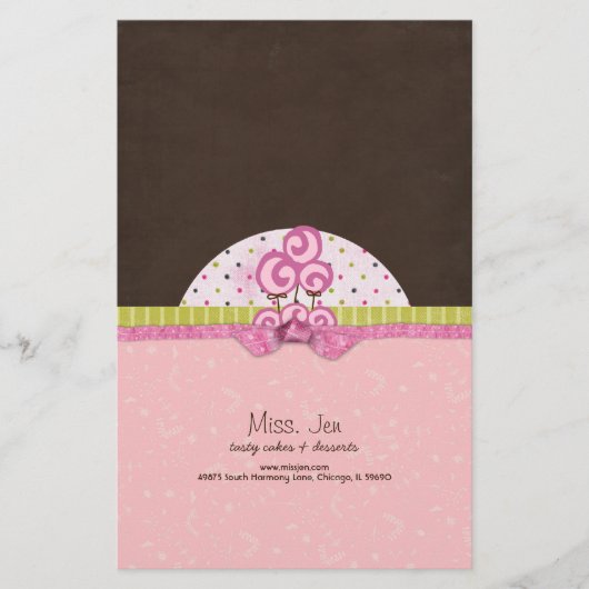 Miss. Jen Basket Snoep Bar wrappers Briefpapier (Voorkant)