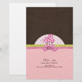 Miss. Jen Basket Snoep Bar wrappers Briefpapier (Voorkant / Achterkant)