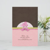 Miss. Jen Basket Snoep Bar wrappers Briefpapier (Staand voorkant)