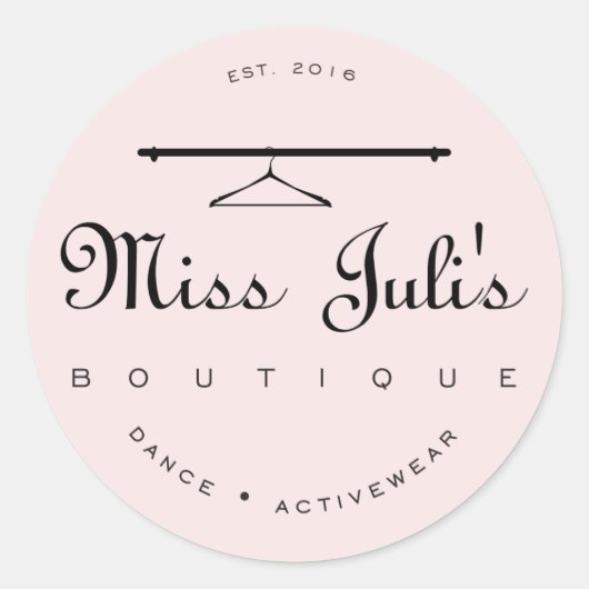 Miss Juli ronde Sticker, glanzend Sticker (Voorkant)