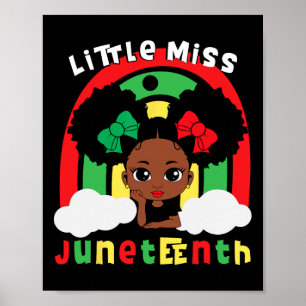 Miss Juneteenth Girl Toddler Black History Poster