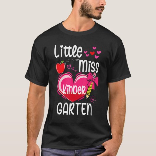 Miss Kindergarten eerste dag van de kindertuin T-shirt (Voorkant)