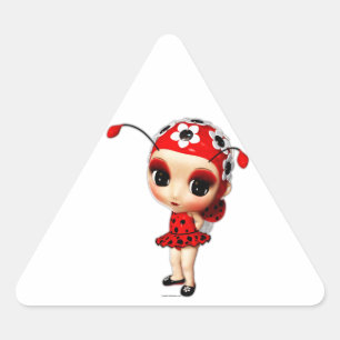 Miss Ladybug Driehoek Sticker