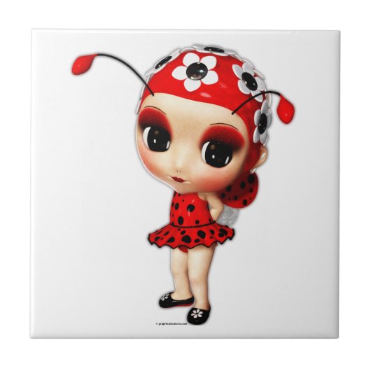 Miss Ladybug Tegeltje (Voorkant)