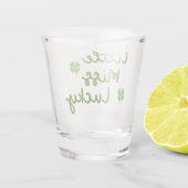 Miss Lucky St Patrick's Day Green Shot Glas (Achterkant)