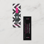 Miss Makeup Roze 2 Mini Visitekaartje (Voorkant / Achterkant)