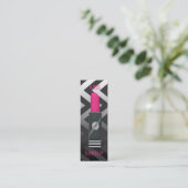 Miss Makeup Roze 2 Mini Visitekaartje (Staand voorkant)