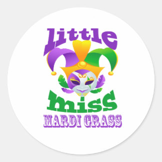 Miss Mardi Gras Ronde Sticker