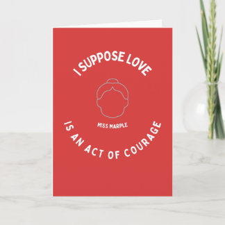 Miss Marple Love Quote Kaart Jubileum Valentijn