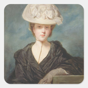 Miss Mary Hickey, 1770 (olie op doek) Vierkante Sticker