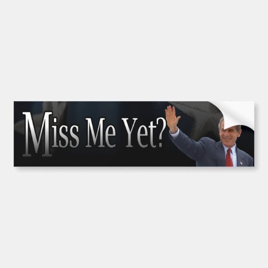 Miss me toch? bumpersticker (Voorkant)
