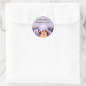 Miss Melanie in Lavender - Adresetiketten Ronde Sticker (Tas)