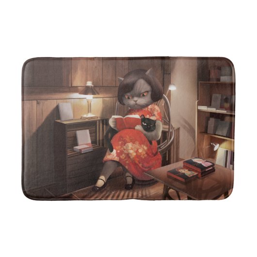 Miss Meow -  kattenleestijd Badmat (Voorkant)