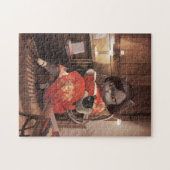 Miss Meow -  kattenleestijd Legpuzzel (Horizontaal)