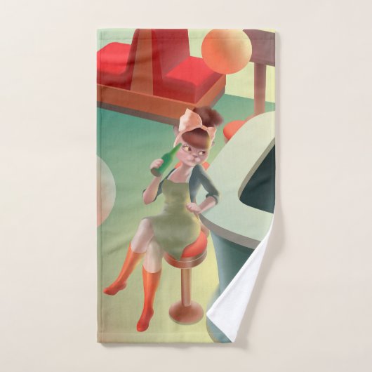 Miss Meow - Late Night Bar Series Bad Handdoek (Handdoek)