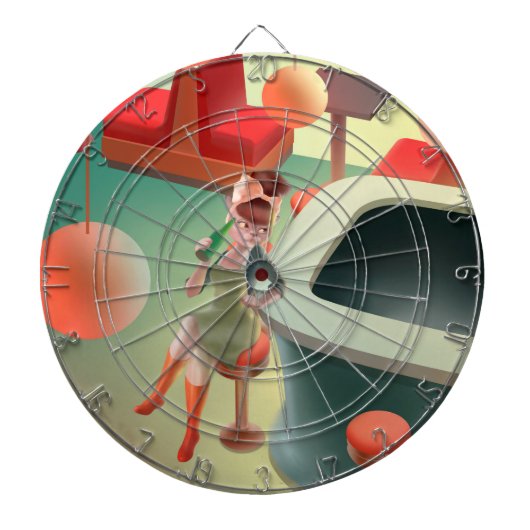 Miss Meow - Late Night Bar Series Dartbord (Voorkant)