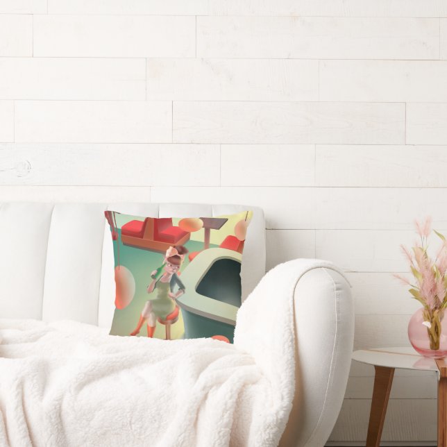 Miss Meow - Late Night Bar Series Kussen (Bank)