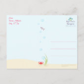 Miss Mermaid Party Dank u Briefkaart (Achterkant)