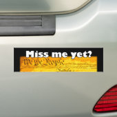 Miss mij toch? bumpersticker (Op auto)