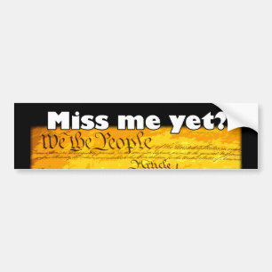 Miss mij toch? bumpersticker