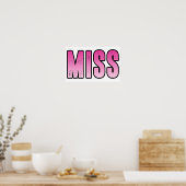 Miss Miss Poster (Keuken)