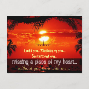 Miss Missing Sad Lonely Heart Broken Briefkaart