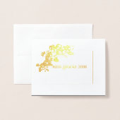 Miss Mrs Pageant Orchid Folie Custom Dank u Folie Kaarten (Voorkant met envelop)