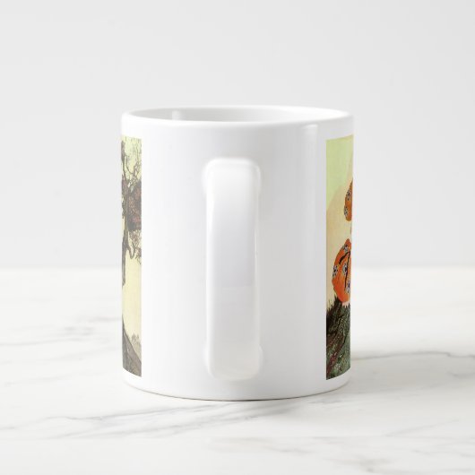 Miss Muffet en Spider,  Moeder Goose Extra Grote Mok (Achterkant)