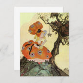 Miss Muffet en Spider, Moeder Goose Kaart (Voorkant / Achterkant)