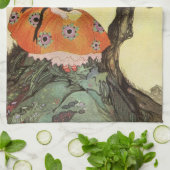 Miss Muffet en Spider,  Moeder Goose Theedoek (Gevouwen)