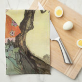 Miss Muffet en Spider,  Moeder Goose Theedoek (Quarter Fold)