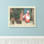 Miss Muffet Spider Nursery Rhyme Canvas Afdruk (Insitu (Houten vloer))