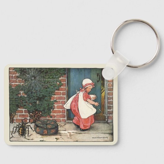 Miss Muffet Spider Nursery Rhyme Sleutelhanger (Voorkant)