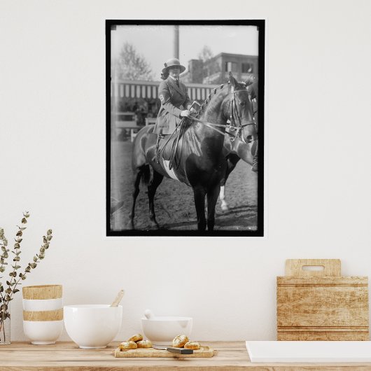 Miss Munn en Hare Horse Circa 1910-17 Poster (Keuken)