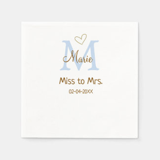 MISS NAAR MRS. BRUIDSSLUIER MONOGRAM HART NAAM SERVET