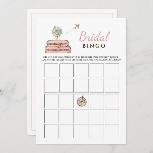 Miss naar Mrs Vrijgezellenfeest Bingo Spel Kaart (Voorkant / Achterkant)