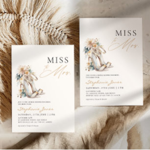 Miss naar Mrs Wedding Heels Vrijgezellenfeest Kaart