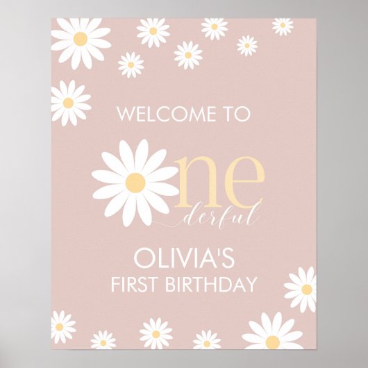 Miss Onederful 1er anniversaire Affiche de bienven (Devant)