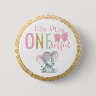 Miss ONEderful 1st Birthday Guest of Honor Ronde Button 5,7 Cm