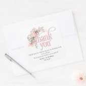 Miss Onederful 1st Verjaardag goodie tas dank u Vierkante Sticker (Envelop)