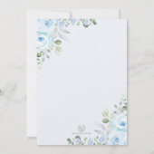 Miss ONEderful Baby Blue Gold Floral 1 september Kaart (Achterkant)