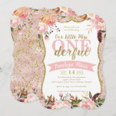 Miss ONEderful Birthday Party Invitation (Devant / Derrière)