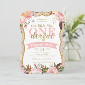 Miss ONEderful Birthday Party Invitation (Debout devant)