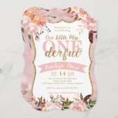 Miss ONEderful Birthday Party Invitation (Devant / Derrière)