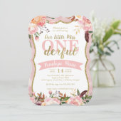 Miss ONEderful Birthday Party Invitation (Debout devant)